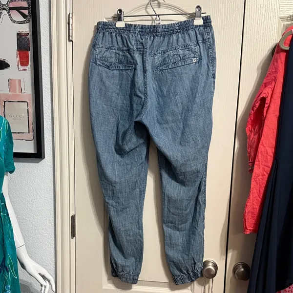 Kavu Malia Chambray Denim Jogger Pants Gorp Hiking Outdoors Granola Minimalist - Image 3