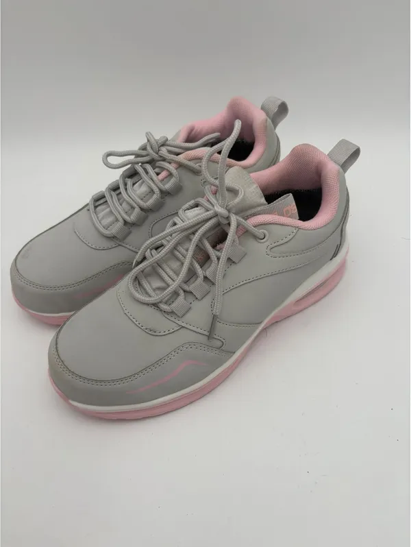 Lansnbo $55 Waterproof Woman’s 8 Gray and Pink Stylish Athletic Sneakers Comfort - Image 2