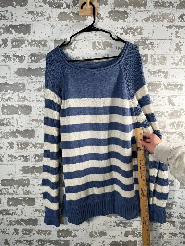 Aerie | women striped rolled neck knitted sweater square neck - Image 5