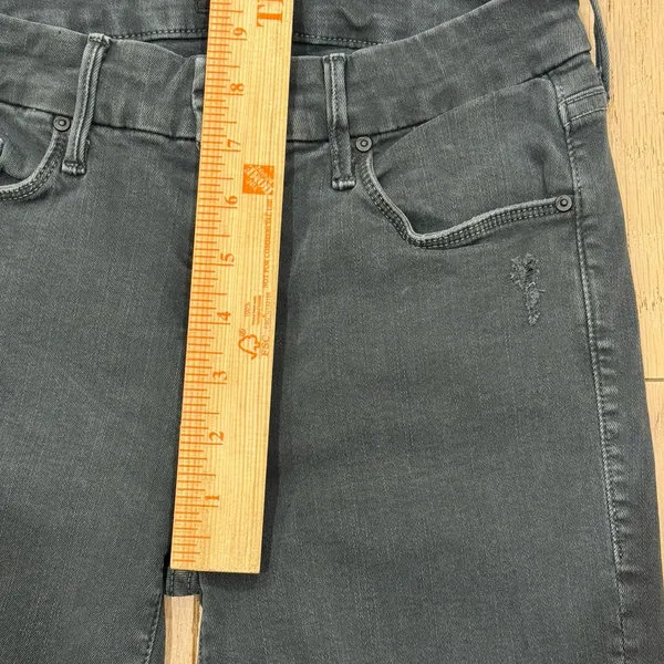 Mother Jeans The Looker Sz 24 Faded Black Wash‎ Not Guilty Mid Rise Fray Skinny - Image 6