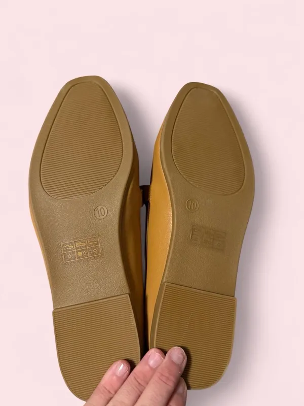 Journee Collection Tan Leather Loafers with Metal Bit - Image 7