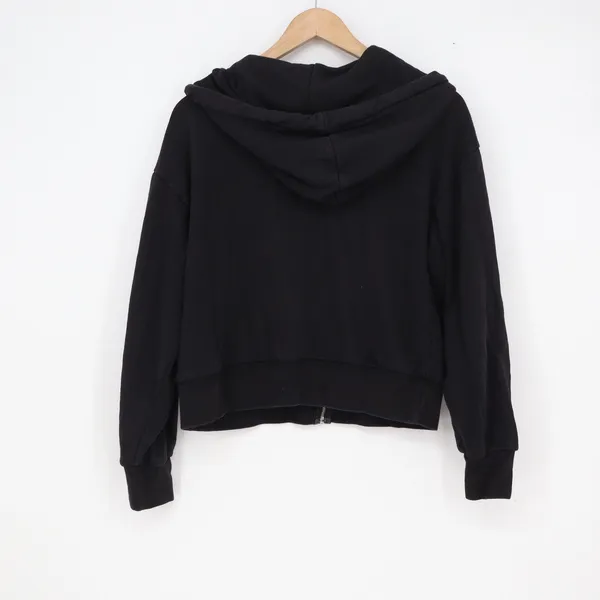 GAP Womens Black Full Zip Fleece Hoodie Sweatshirt Size S - Image 4