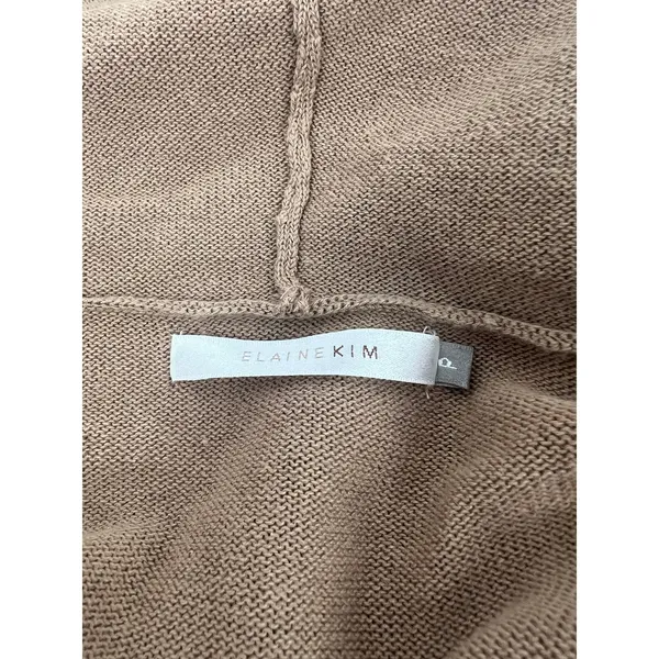 Elaine Kim Convertible Hooded Cardigan Sweater Zip Hem Cotton‎ Size P - Image 15