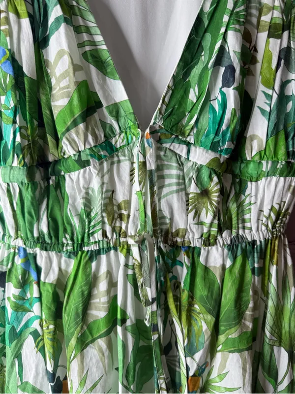 Antonio Melani Victoria tropical print v neck maxi dress size 0 - Image 5