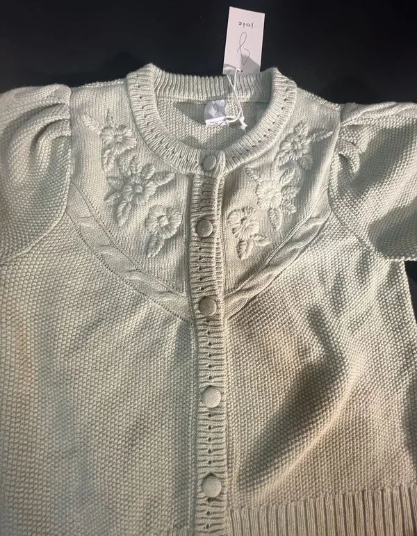 Joie Floral Embroidered Button-Down Cardigan - Image 6