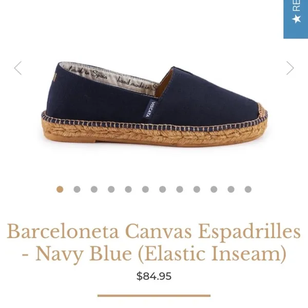 Viscata Barceloneta Canvas Espadrilles Navy Blue 12 Spain - Image 2