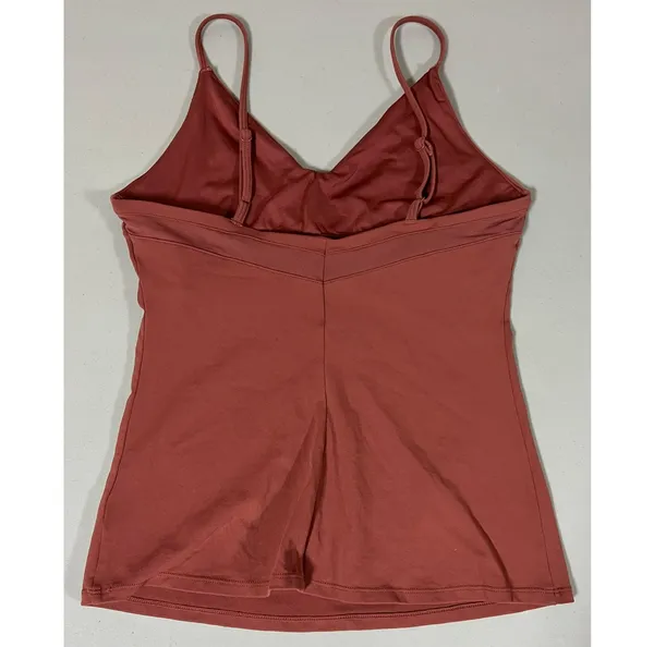ALO Yoga Rust V-Neck ‘Ally Fitted Tank’ Top Cami Camisole Shirt Size S ✨ - Image 4