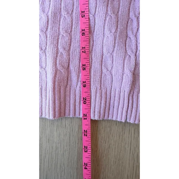 J. Crew Woman's Y2K Wool Blend Cable Knit Turtleneck Sweater Size Small - Image 3