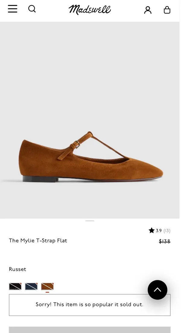 Madewell Mylie T Strap Suede Mary Jane Ballet Flats Coquette Preppy Women 7 - Image 4
