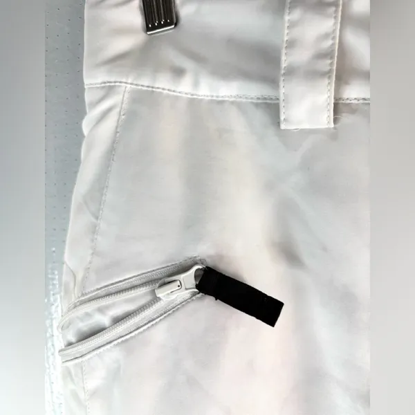 b360 S Athletic Women's White Ski Snow Pants - Image 8