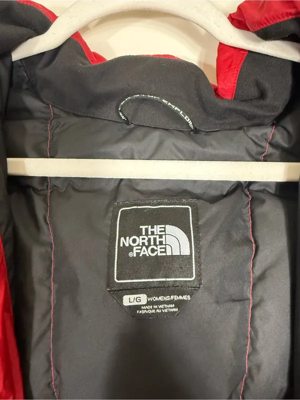 North Face Metropolis Red Parka Coat 550 Down Large - Image 5