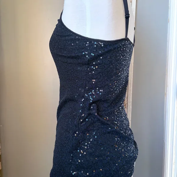 Express navy Sequin Camisole Top - Image 2