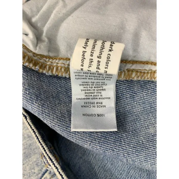 Pacsun Los Angeles Women's Light Denim Distressed Short Jean Skirt - Image 4