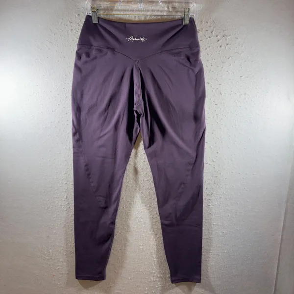 1675 | Alphalete Wrap Mid Rise Compression Yoga Leggings‎ Purple M - Image 2