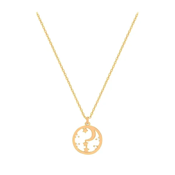NEW 14k Gold-Plated Moon & Star Pendant‎ Necklace - Image 2