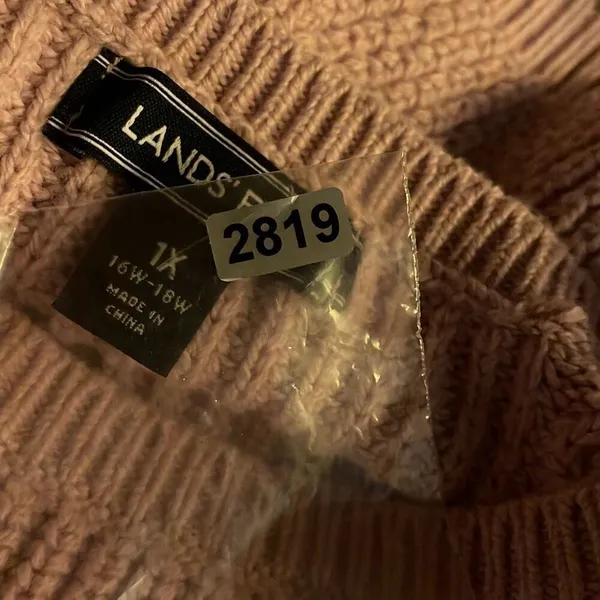 Lands’ End size 1X dolman sleeve chunky knit sweater. - Image 5