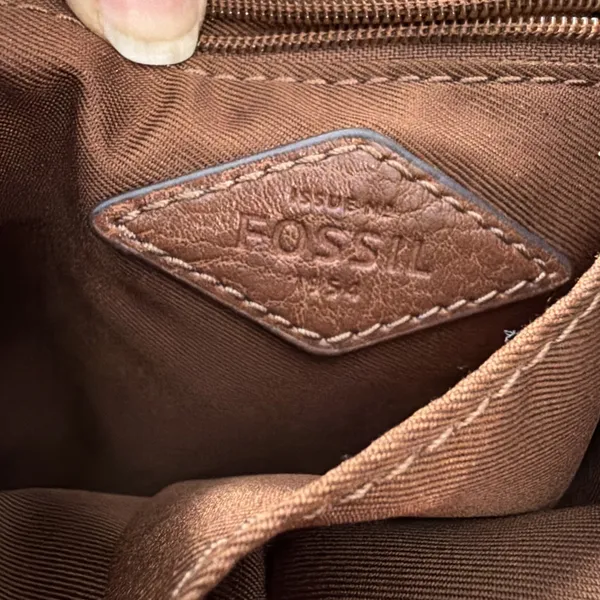 Fossil Ada Bucket Bag purse leather brown keys shoulder bohemian cottagecore - Image 7