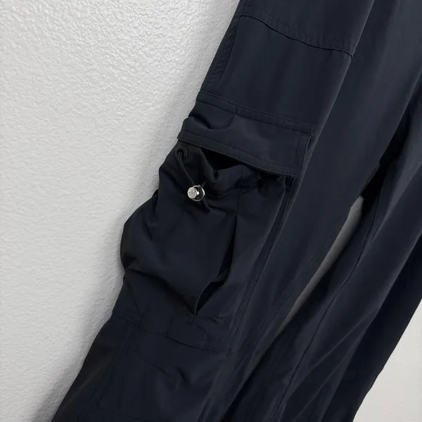 Alo Pants Womens Large Black It Girl Cargo Yoga Athleisure High Waist Pocket - Image 3