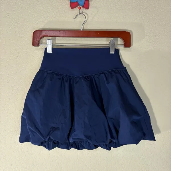 OFFLINE By Aerie Real Me Bubble Skort Royal Navy Blue Sz S Built In Shorts Comfy - Image 2