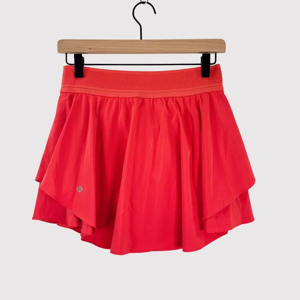 Lululemon Womens Skort Red Court Rival Swift High Rise Mini Skirt Lined Size 6 - Image 3