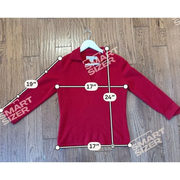 Collection fifty nine 100% cashmere red collared sweater small - Image 7