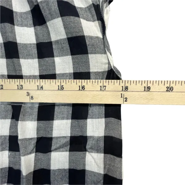 Anthropologie Holding Horses Nellie Blouse‎ XS Black White Gingham Top Boho Chic - Image 5