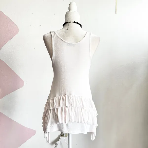 Tres Bien Vintage Y2K‎ Asymmetrical Top Fairycore Balletcore 2000s Festival Small - Image 2
