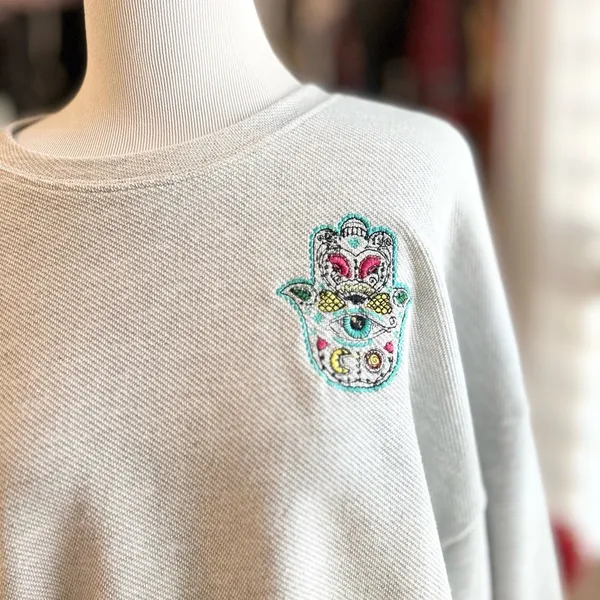 Gray Zen Patch Top small - Image 2
