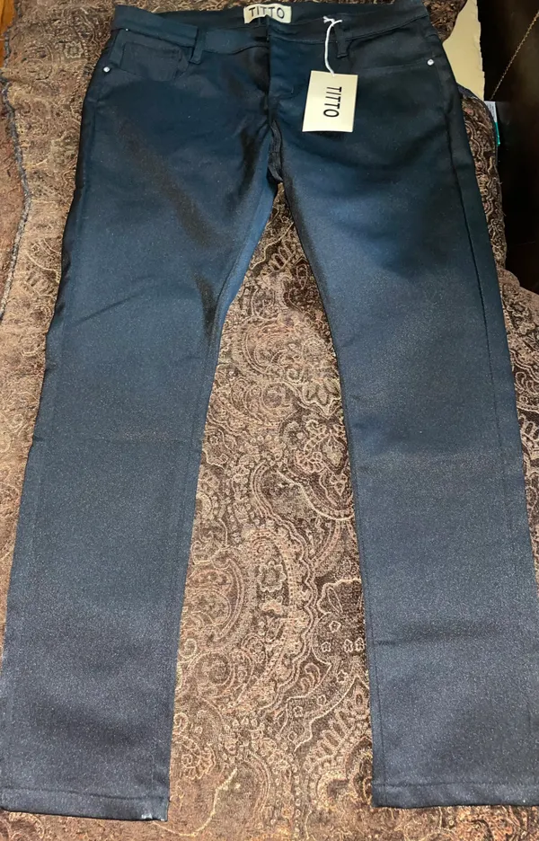 Titto Black Canvas Pants NWT Size 14 - Image 2