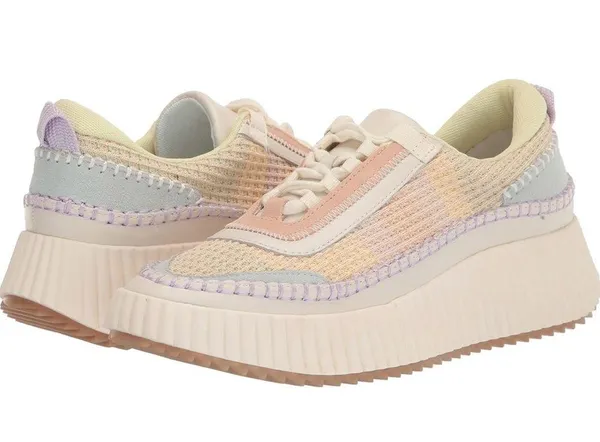 Dolce Vita Women’s Dolen Multi Pastel Stripe Knit Platform Sneakers Size 8 - Image 2