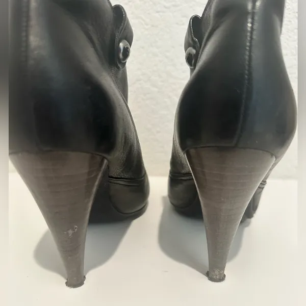 COACH Aliza Black Leather Ankle Boot Booties Size 8 - Image 8
