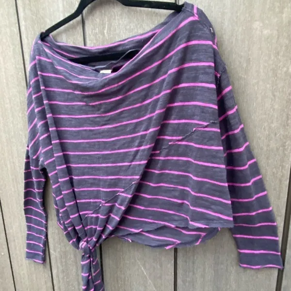 Free People Love Lane‎ Striped One Shoulder Top - Image 6