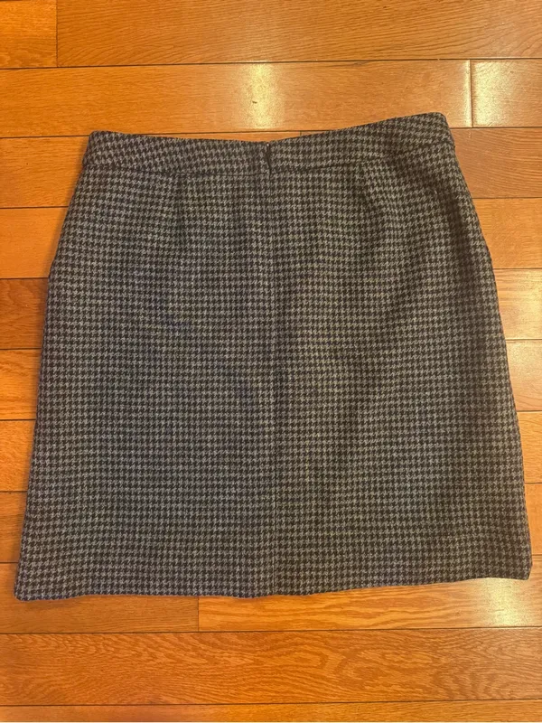 Boden British Tweed 100% Wool Houndstooth Pencil Skirt with Pockets Size 10R EUC - Image 5