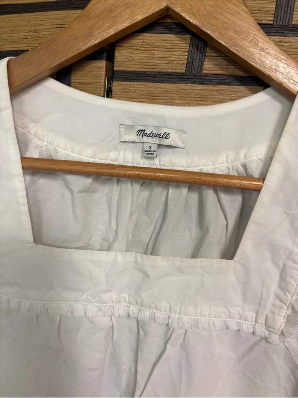 Madewell White eyelet top Size small - Image 5