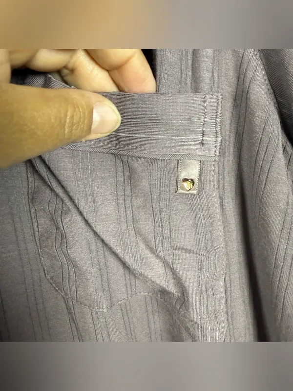 Victoria's Secret Short Sleeve Button Pajama Top in Mauve - Image 6