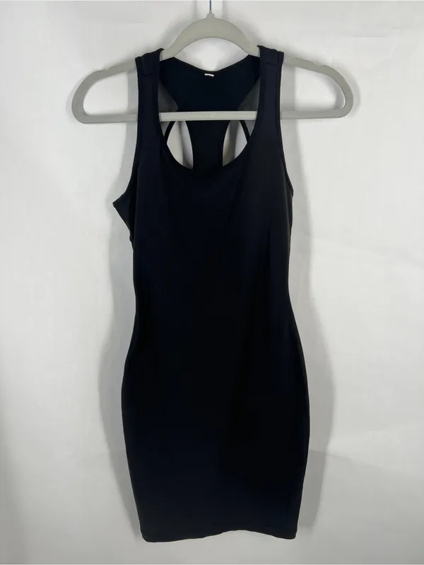 Lululemon Globetrotter Dress Black Mesh Cutout Racerback Size 4 - Image 3