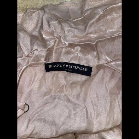 Brandy Melville‎ Pink Tank Top Cotton Blend One Size - Image 3