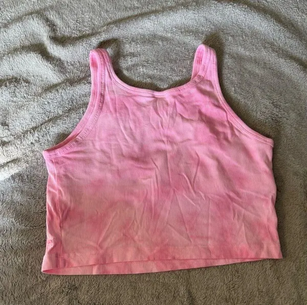 Victoria’s Secret PINK Pink Tie Dye Cropped Tank Top Brami Size Medium - Image 8