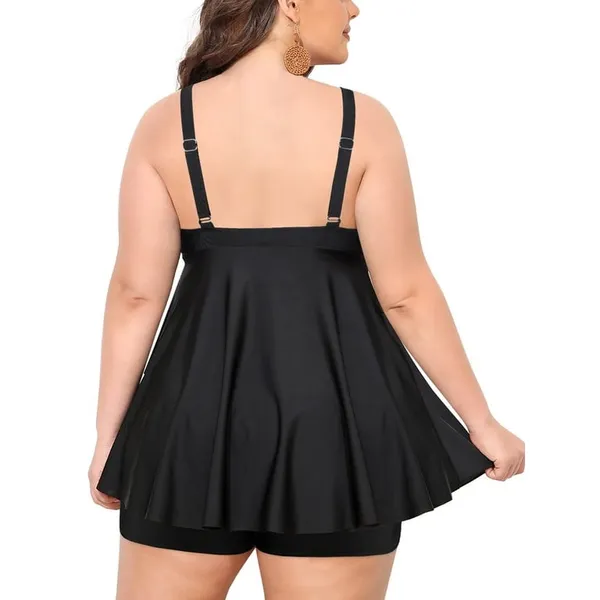 Rivelino Plus Size Swimsuits Two Piece Tankini Bathing Suits Tummy Control - Image 2
