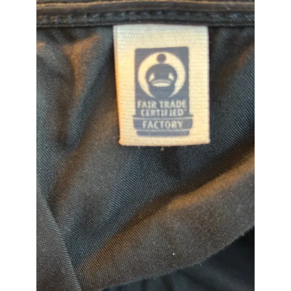 Wild Fable Brown Denim Midi Skirt Raw Hem Front Slit Size 14 Fair Trade - Image 4