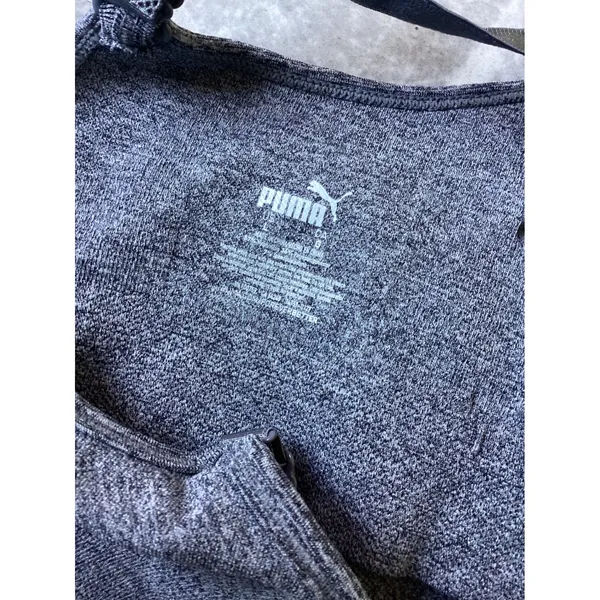 Puma Womens Seamless Sports Bra Heather Grey Adjustable Straps Size Large - Image 3