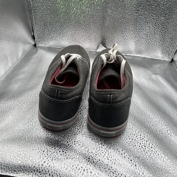 Vans‎ Women's Size 8 Gray Canvas Lace-Up Sneakers Pink Lining Casual Shoes - Image 10