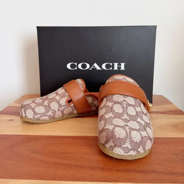 NWT Coach Blake Clog In Signature Textile Jacquard size US5 - Image 9