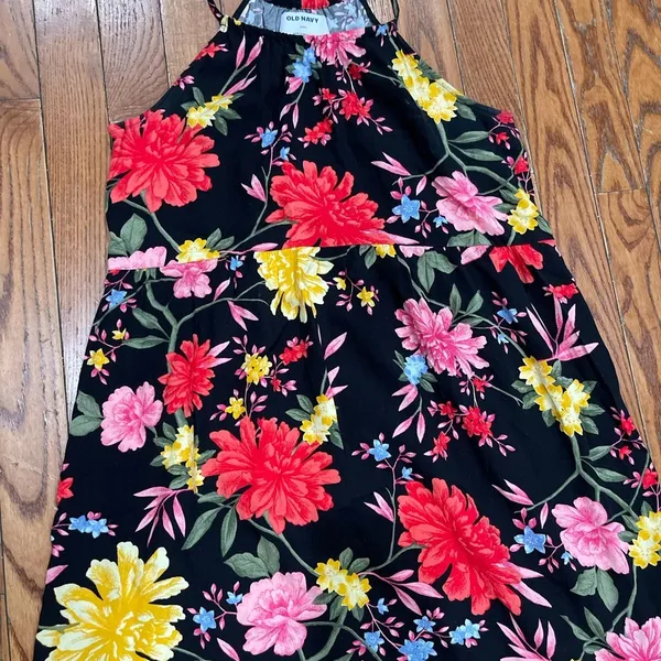 Old Navy Black Floral Dress - Image 3