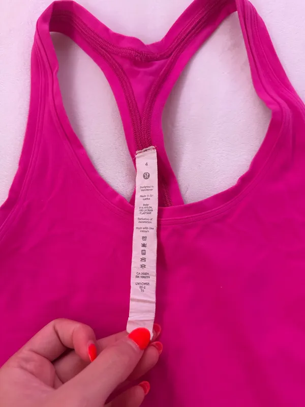 Cool Racerback Short Tank Top *Nulu “Sonic Pink” Size 4 - Image 3