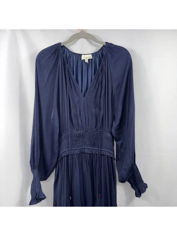 Pinch Navy Blue Smocked Waist Maxi Dress L - Image 2