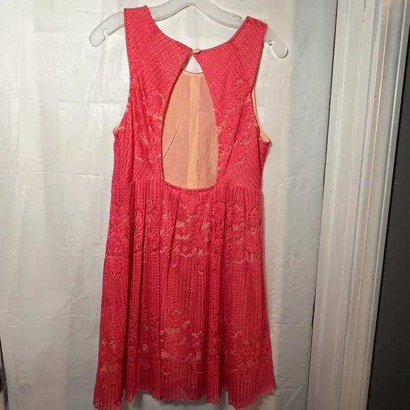 Free People Rocco Pink Lace Dress Size 8 Cocktail Boho Mini Date Night Party‎ - Image 9