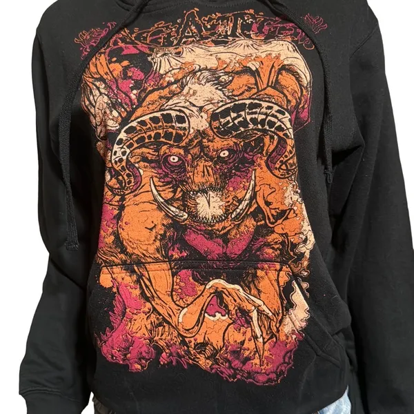 Tultex Black long sleeve Pullover Hoodie S - Image 3