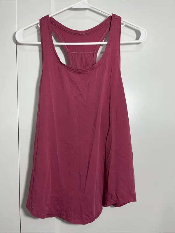 Lululemon Medium Mauve Moss Rose Pleated Love Tank Top - Image 3