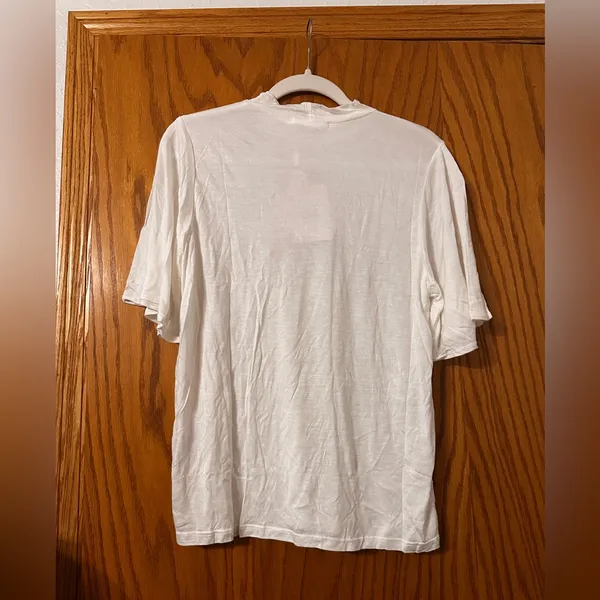 Avec Lea Filles White Mock Neck Shirt - NWT - Size L - Image 2